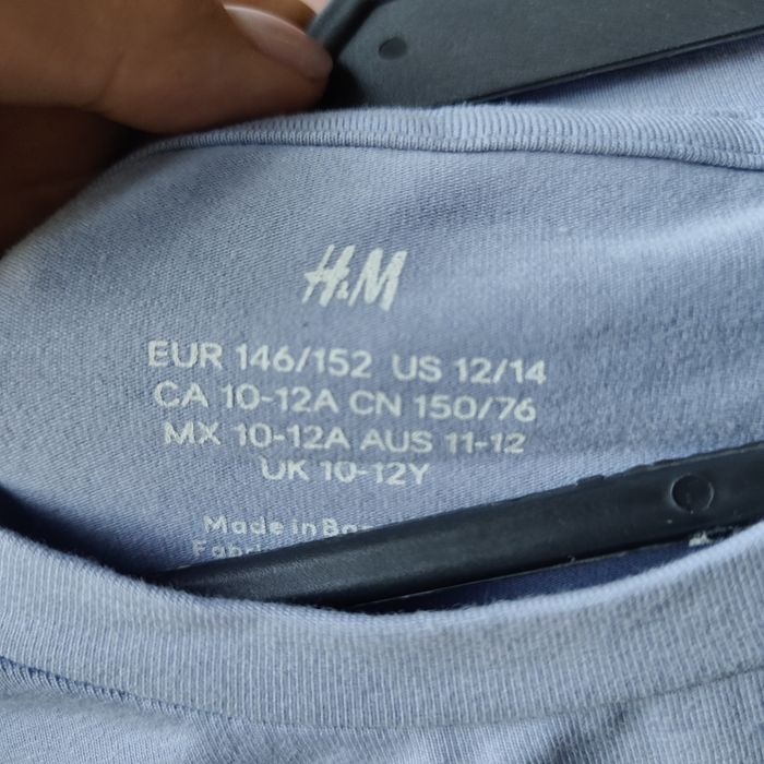 Top koszulka niebieska 134 140 bawełna błekit