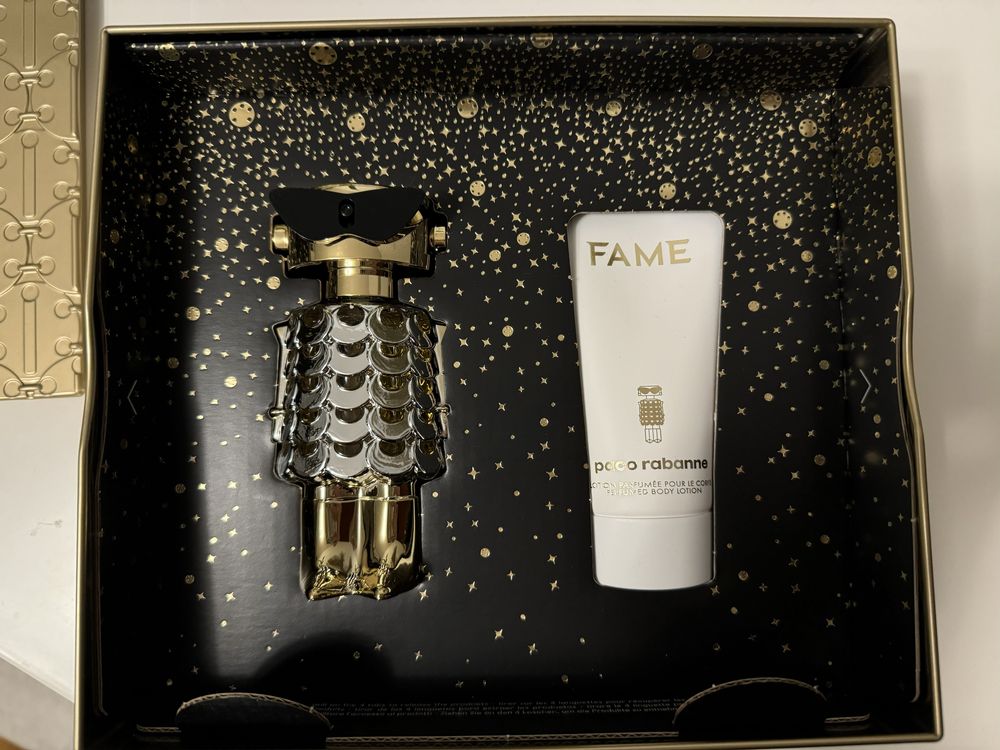 Fame Paco Rabanne 50 ml perfumy plus mleczko balsam do ciala