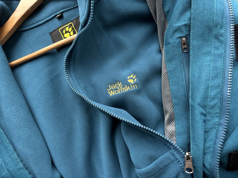 Тепла куртка витрівка на мембрані 2в1 з флісовою кофтою Jack Wolfskin