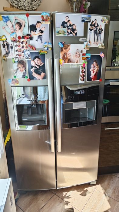 Lodówka dwudrzwiowa Side by Side Whirlpool espresso z kostkarką