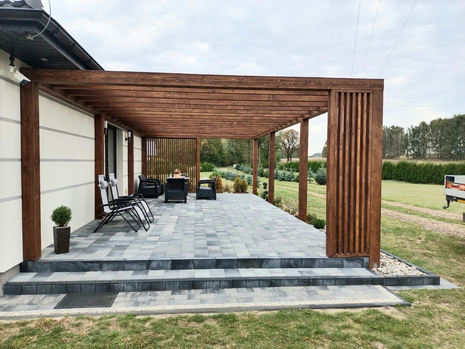 Taras drewniany pergola drewniana