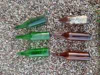 Stare butelki butelka zielona bezbarwna brązowa PRL