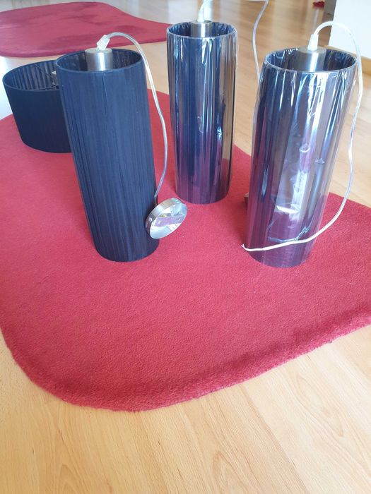 Conjunto candeeiros pretos novos