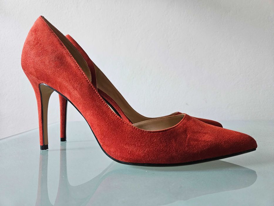 Szpilki cegła/czerwień 40