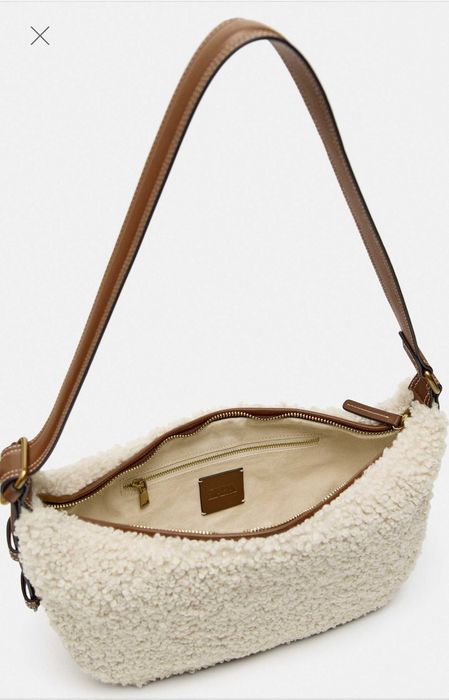 Сумка з овчини zara