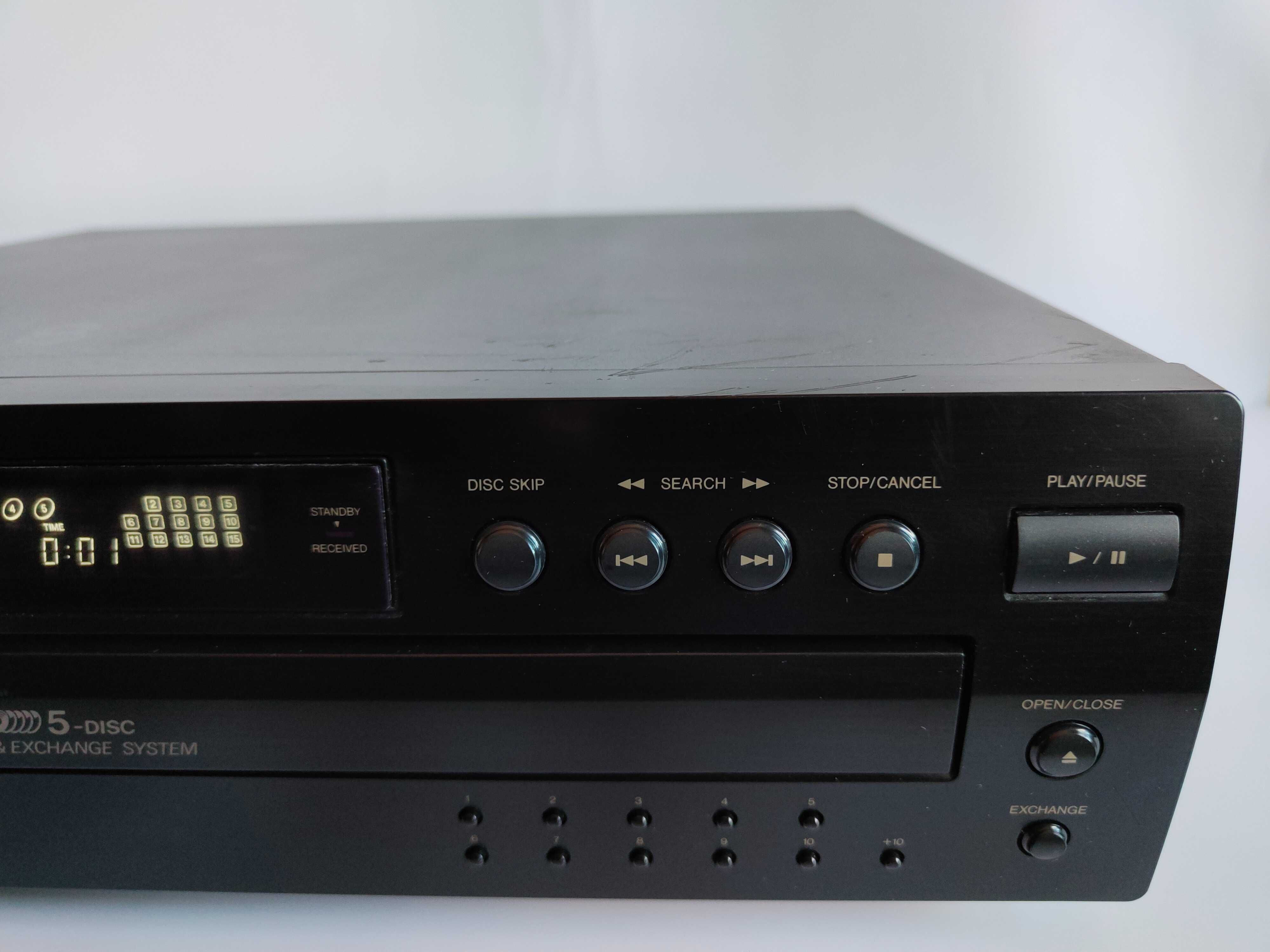 JVC XL-F-254 odtwarzacz zmieniarka na 5 CD z wadami