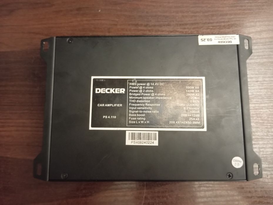 Підсилювач Decker PS 4.110 — 4-канальний, потужний і компактний