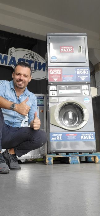 Maquina de lavar e secar dupla self service