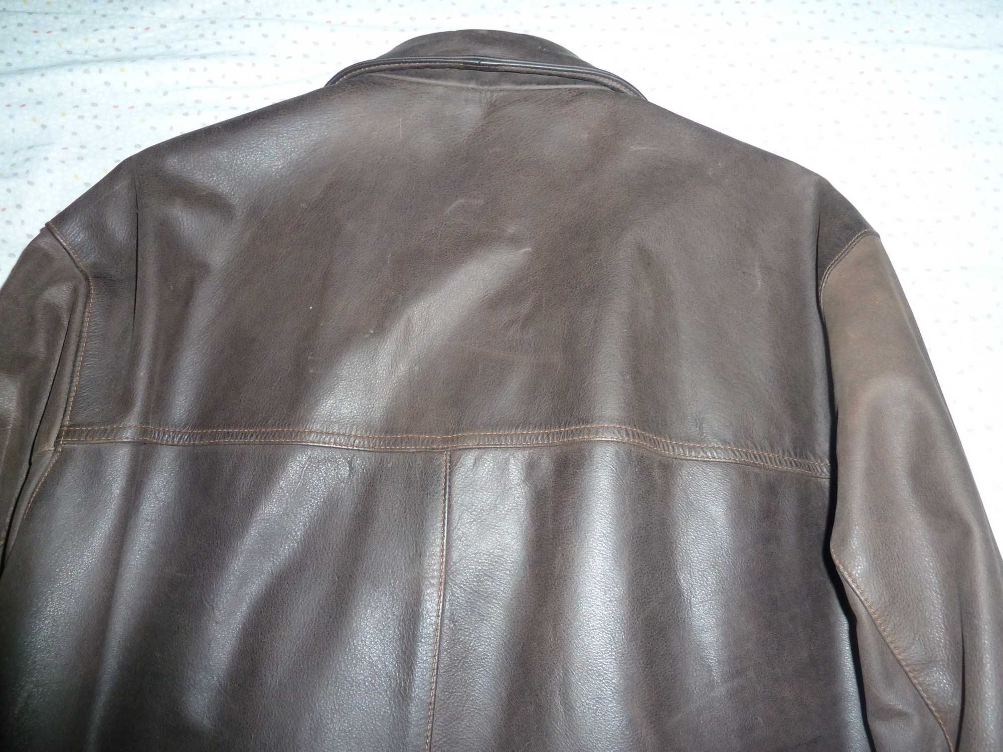 Casaco usado de pele castanha NB Collection XL