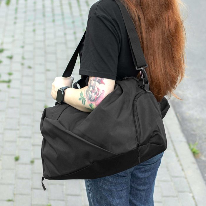 Жіноча дорожня спортивна сумка з відділом для взуття Vast 27 л Чорний