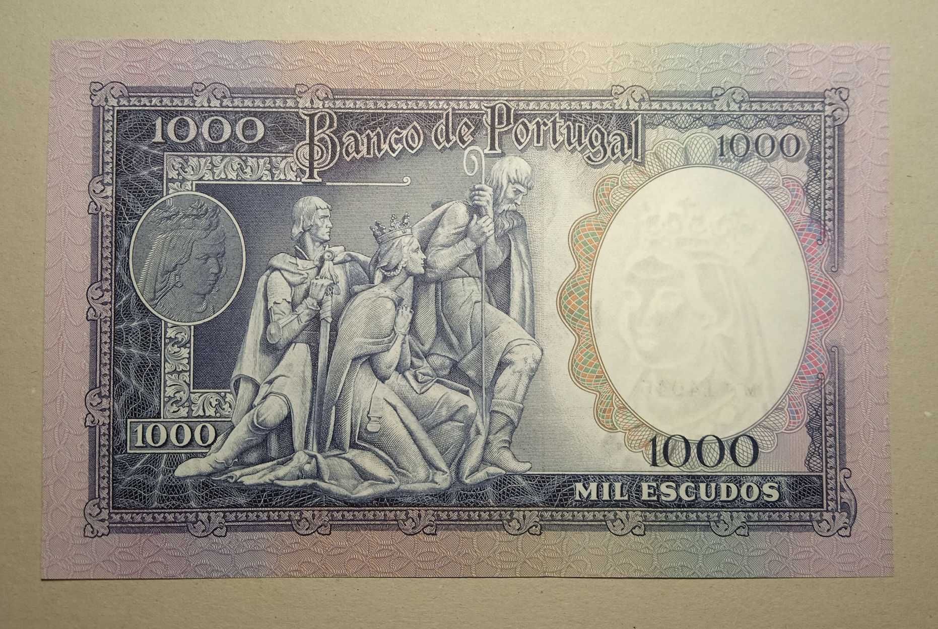 Nota 1000$00 escudos 1961 D. Filipa Lencastre - Envio Grátis