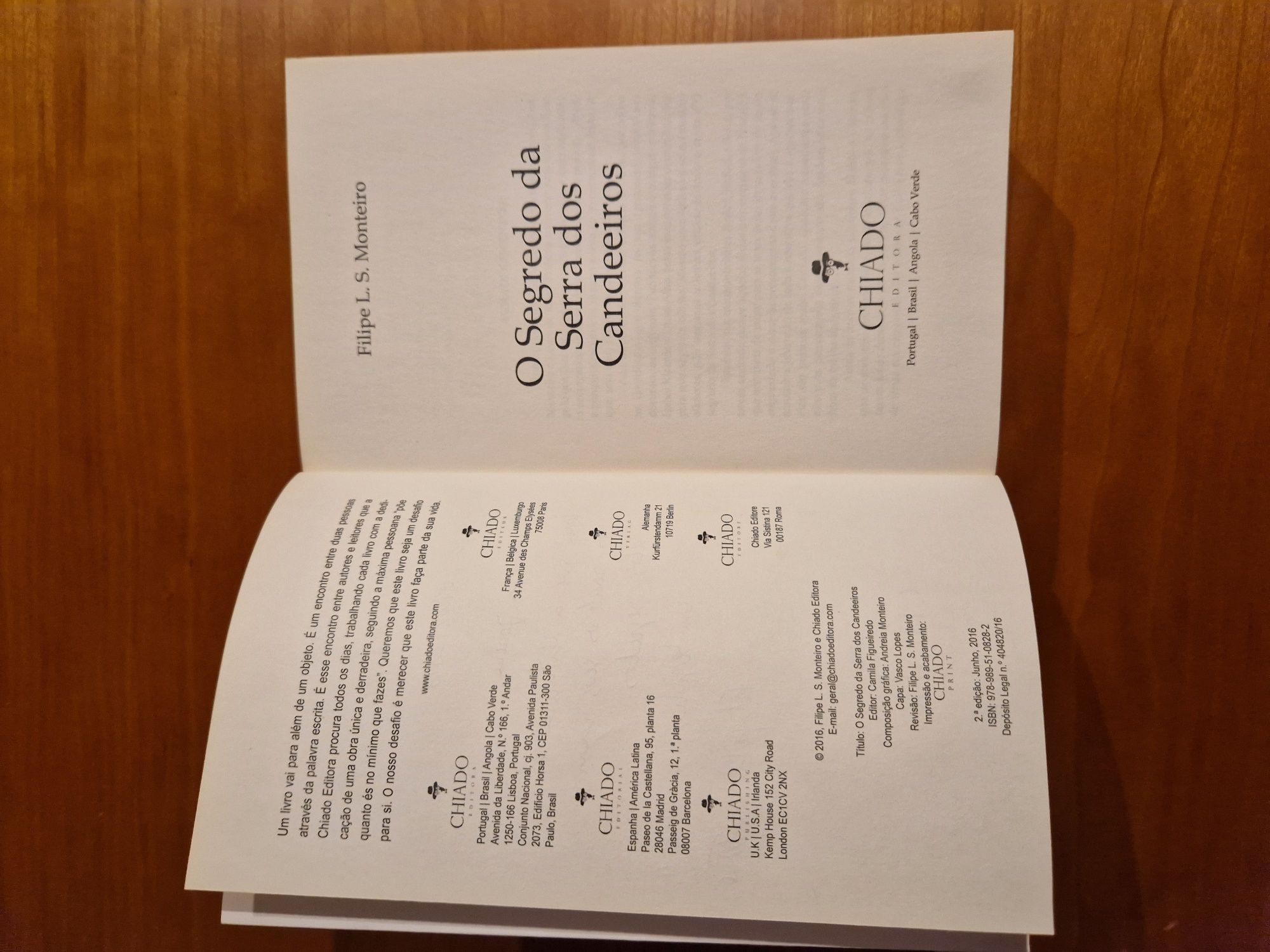 Romance "O Segredo da Serra dos Candeeiros", de Filipe L. S. Monteiro