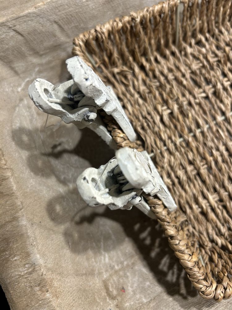 Klips VINTAGE biurowy 3szt. żeliwny z przetarciami shabby chic