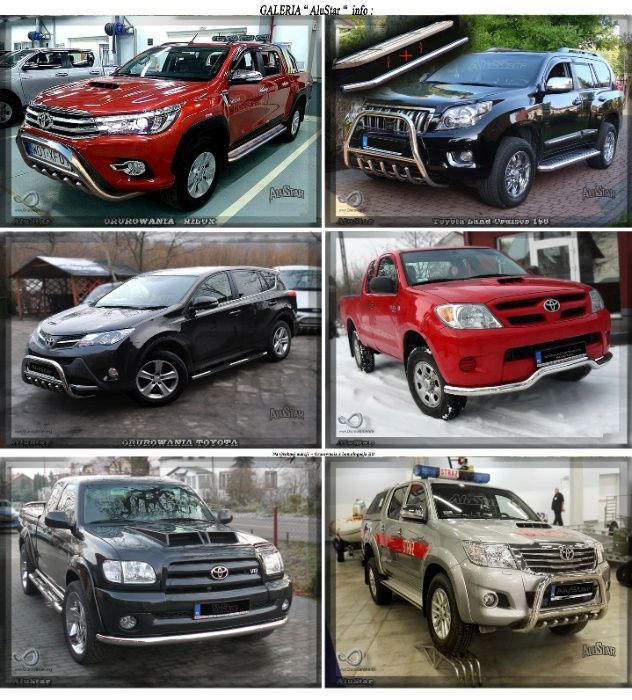 Toyota Rav4 Hilux Land Crusier Orurowanie Podesty Kangur