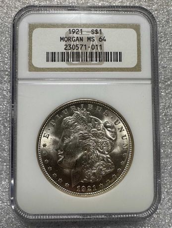Долар Моргана 1921 слаб NGC MS-64 Америка США