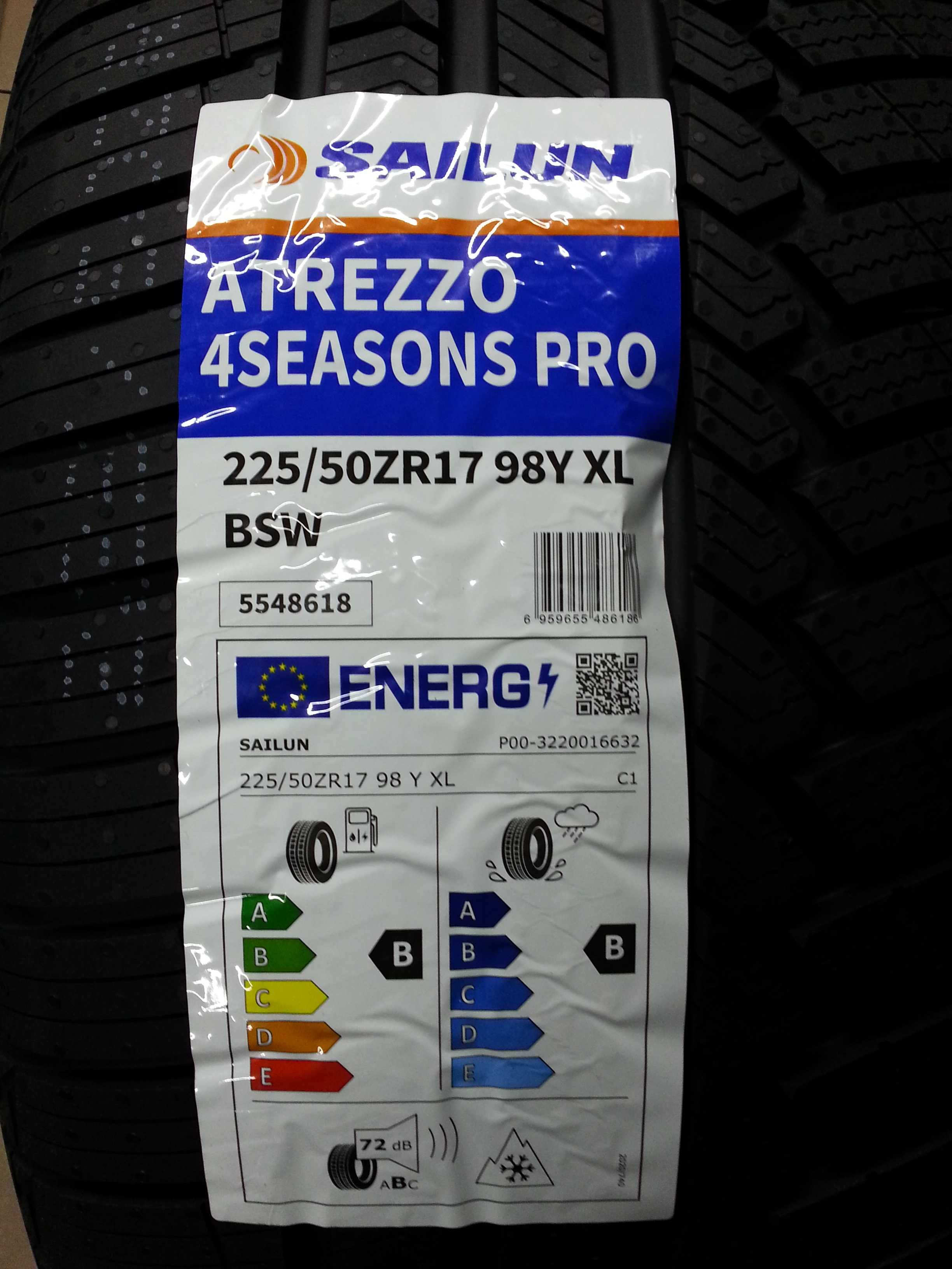 Opony wielosezonowe całoroczne 225/50r17 98Y XL Sailun 4Seasons PRO