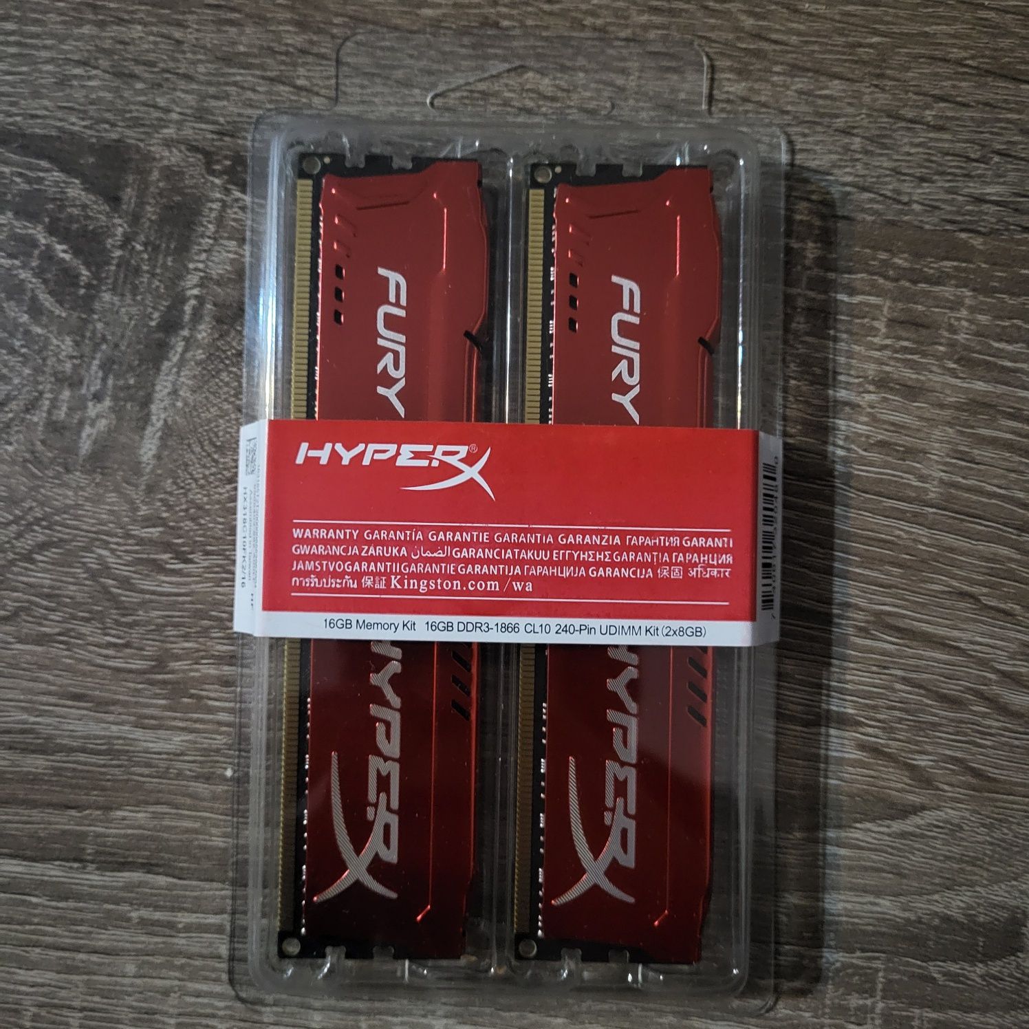 HyperX Fury DDR3-1866 2×8GB