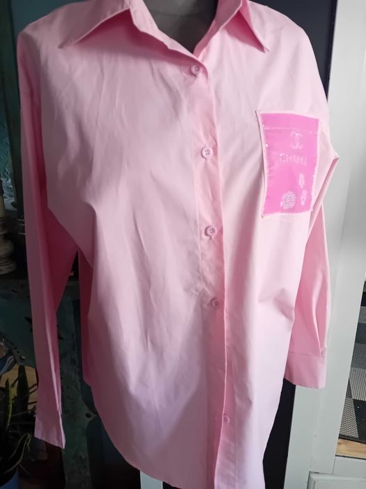 Koszula damska różowa Chanel, YSL