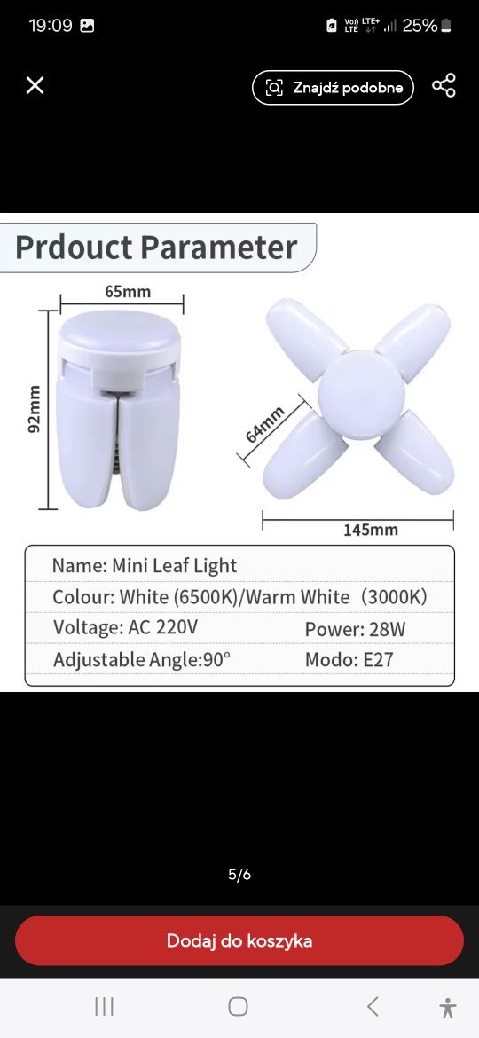 Żarówka led 28W E27