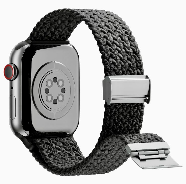 Тканевый ремешок Apple Watch 38/40/41 мм (черный/белый/красный)