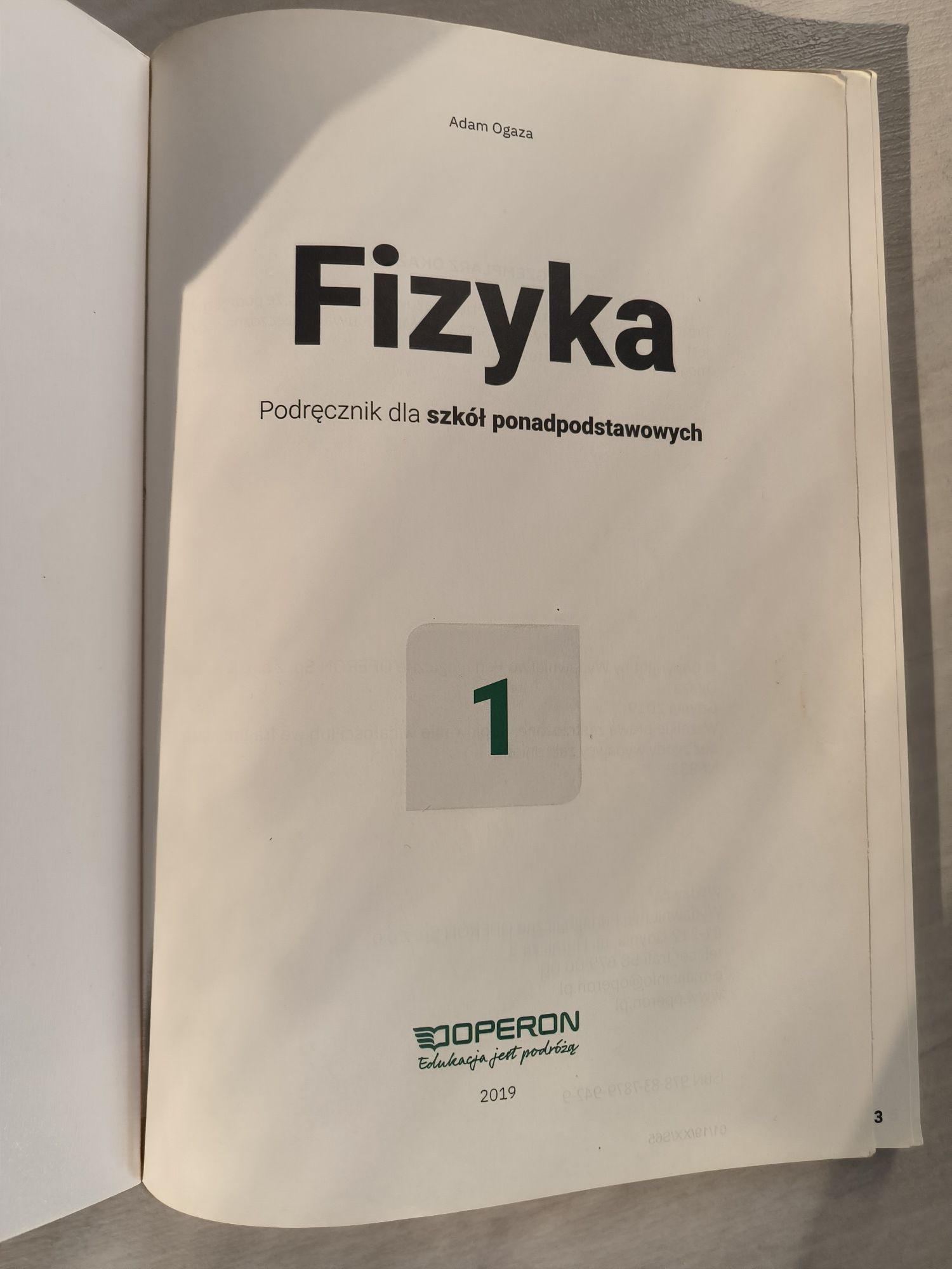 Fizyka 1 podręcznik Operon zakres podstawowy