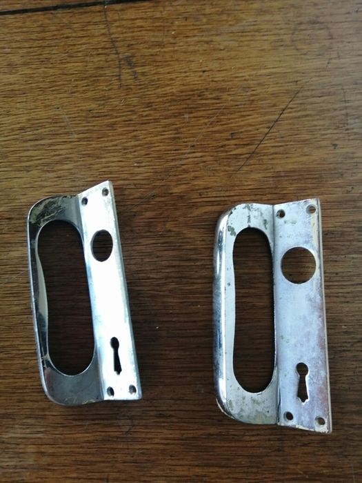 Puxadores maçaneta fechaduras ferragens de porta antigos metal cromado