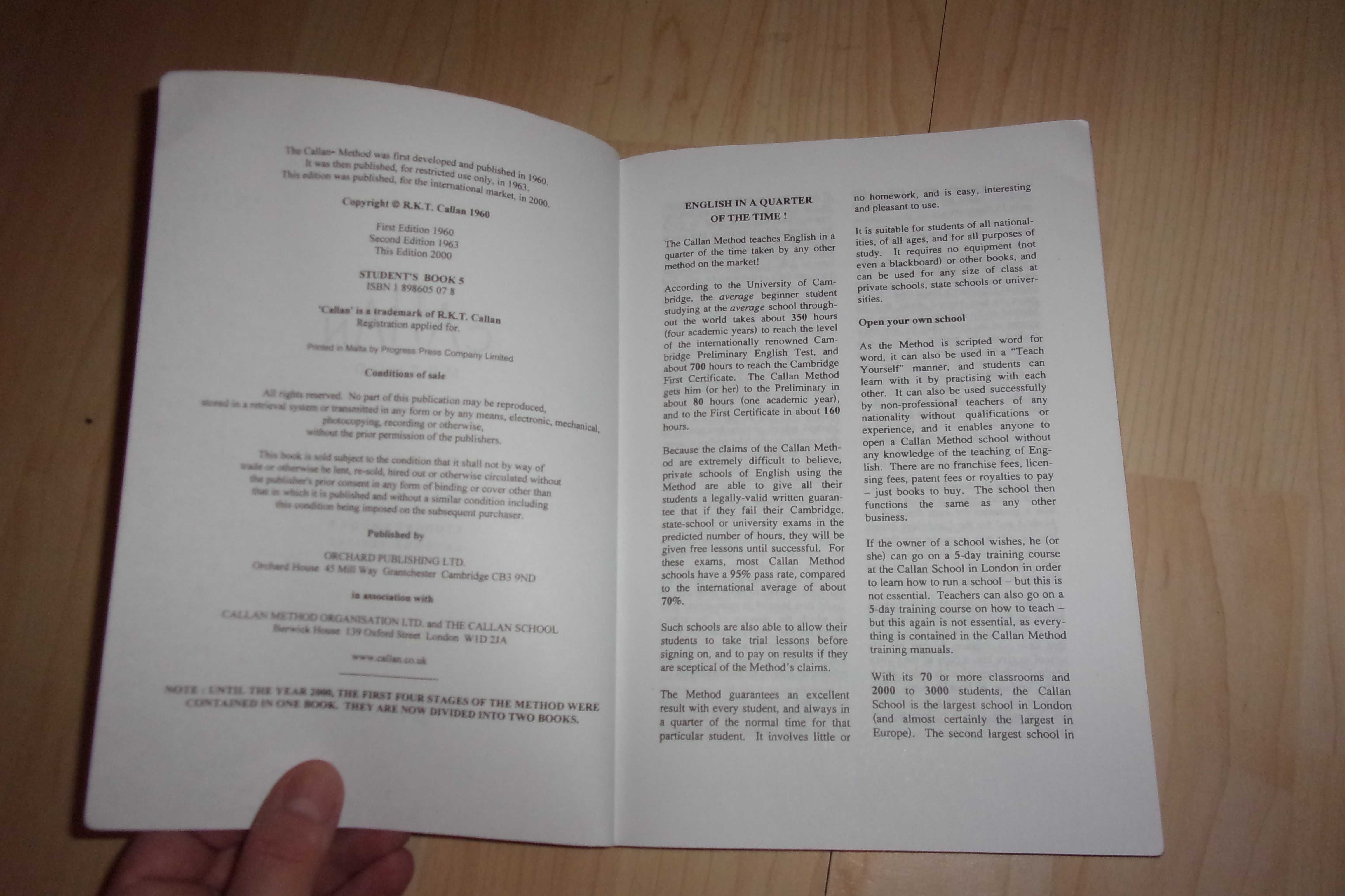 Callan Method Student's Book 4 Lessons 125-161