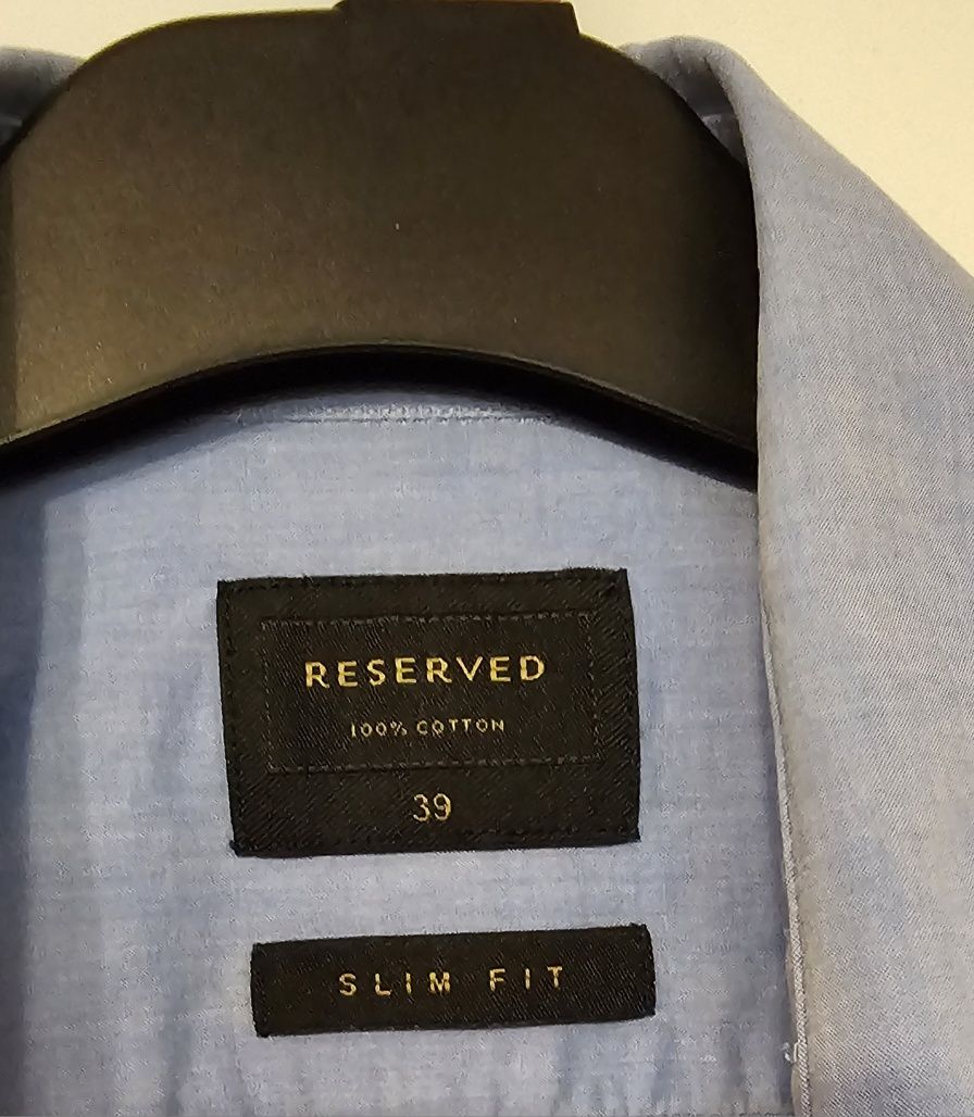 Reserved błękitna koszula 39 slim fit M