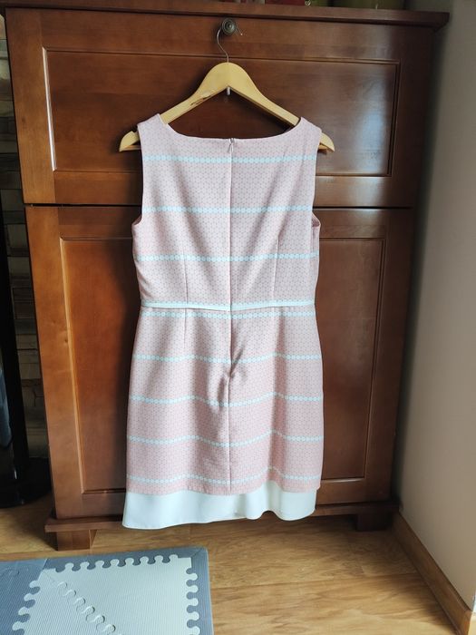 Sukienka damska 40 L Modello pudrowy róż wesele komunia chrzest imprez