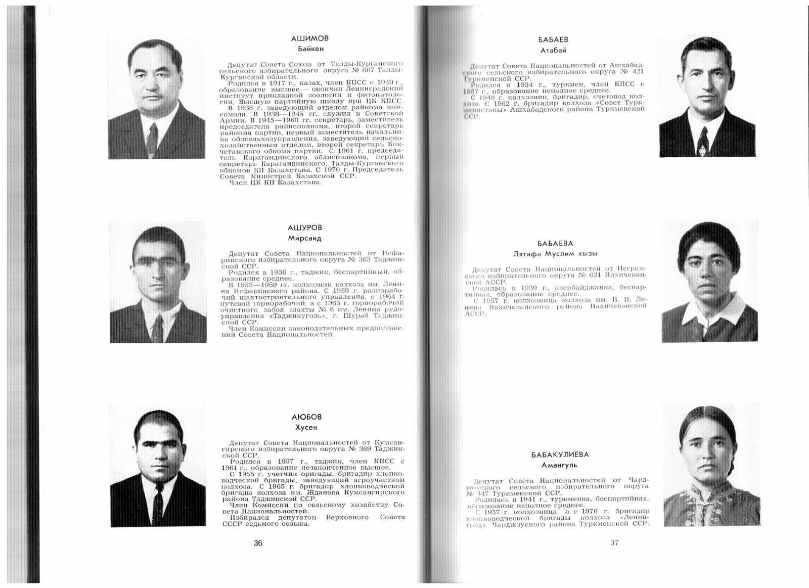 Депутаты Верховного Совета СССР 8-го созыва. (Биографии) М., 1970