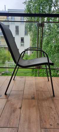 Krzesło do ogrodu/balkonu stalowe szare