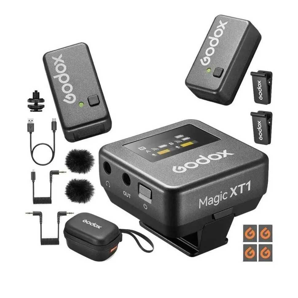 Бездротовий петличний мікрофон Godox Magic XT1 з кейсом TRS/USB-C