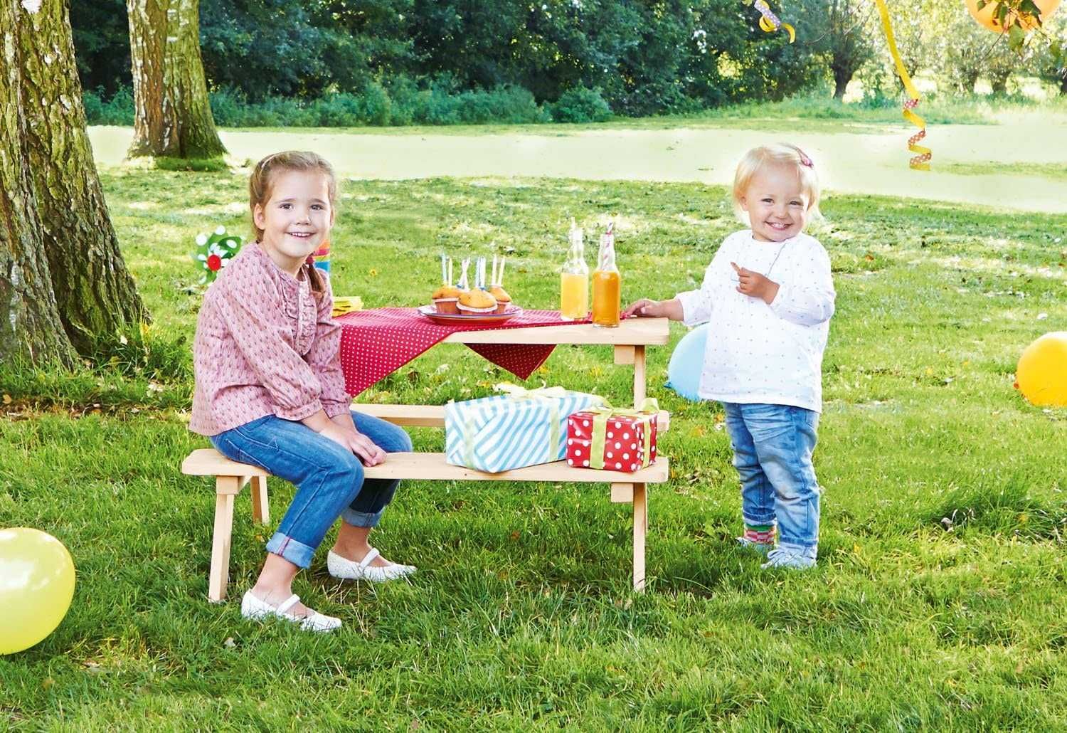 дитяче сидіння  стіл Pinolino Nicki на 4 особи, натуральне