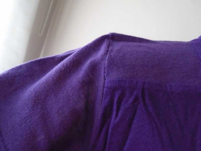 Vestido de algodão roxo, manga curta