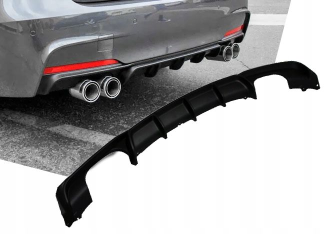 Zestaw BMW F30 F31 MPakiet spoiler przód i tył + progi czarn mat 00-00
