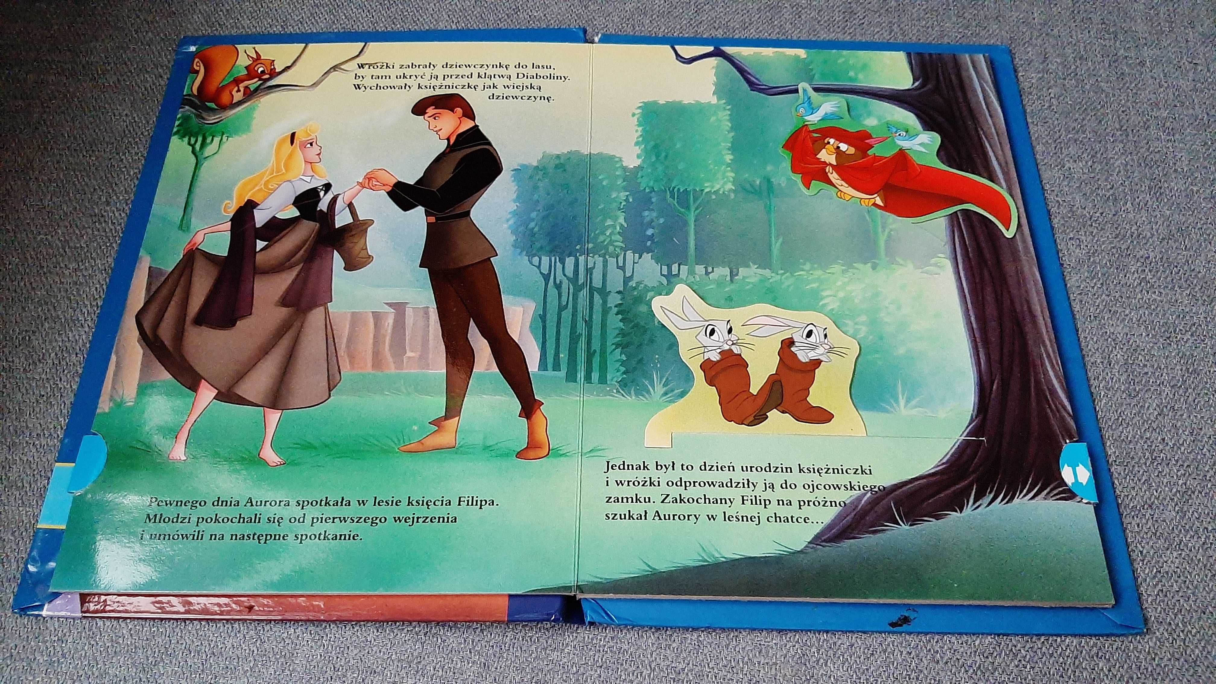 Disney Śpiąca królewna Książka z ruchomymi obrazkami ruchome obrazki