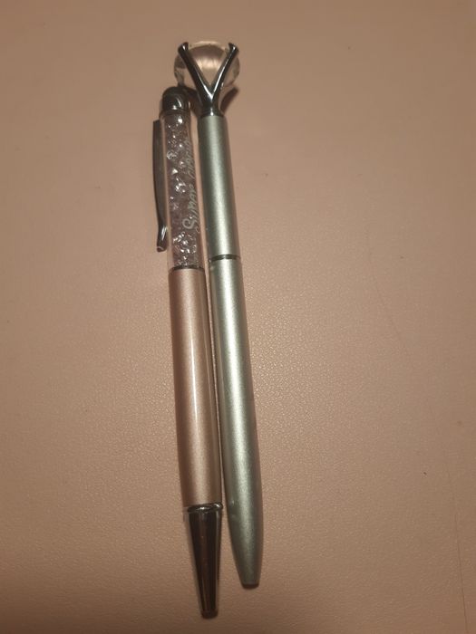 Długopisy 2szt z brokatem