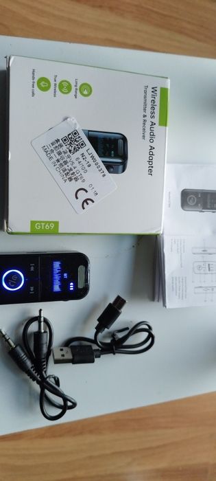 Адаптер Bluetooth 5.4 приемник/передатчик. Микрофон, АКБ. Приймач, AUX