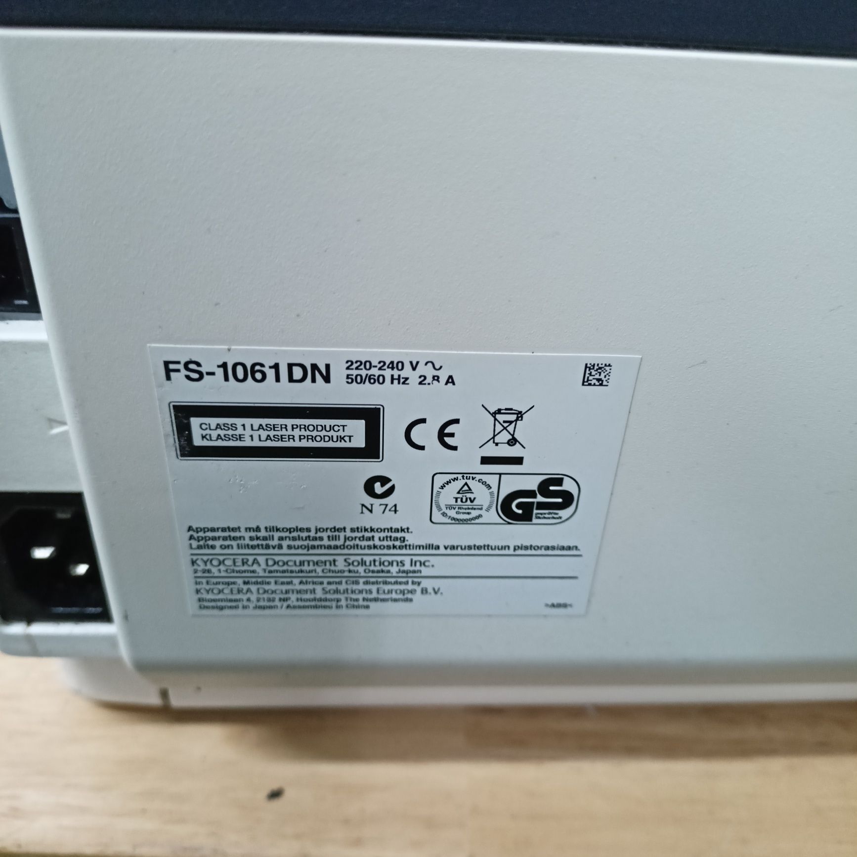 Drukarka laserowa Kyocera FS-1061DN..