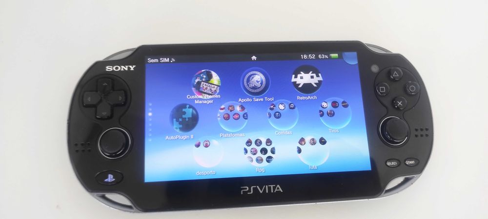 Playstation VITA Oled - Desbloqueada - Cartão 256GB