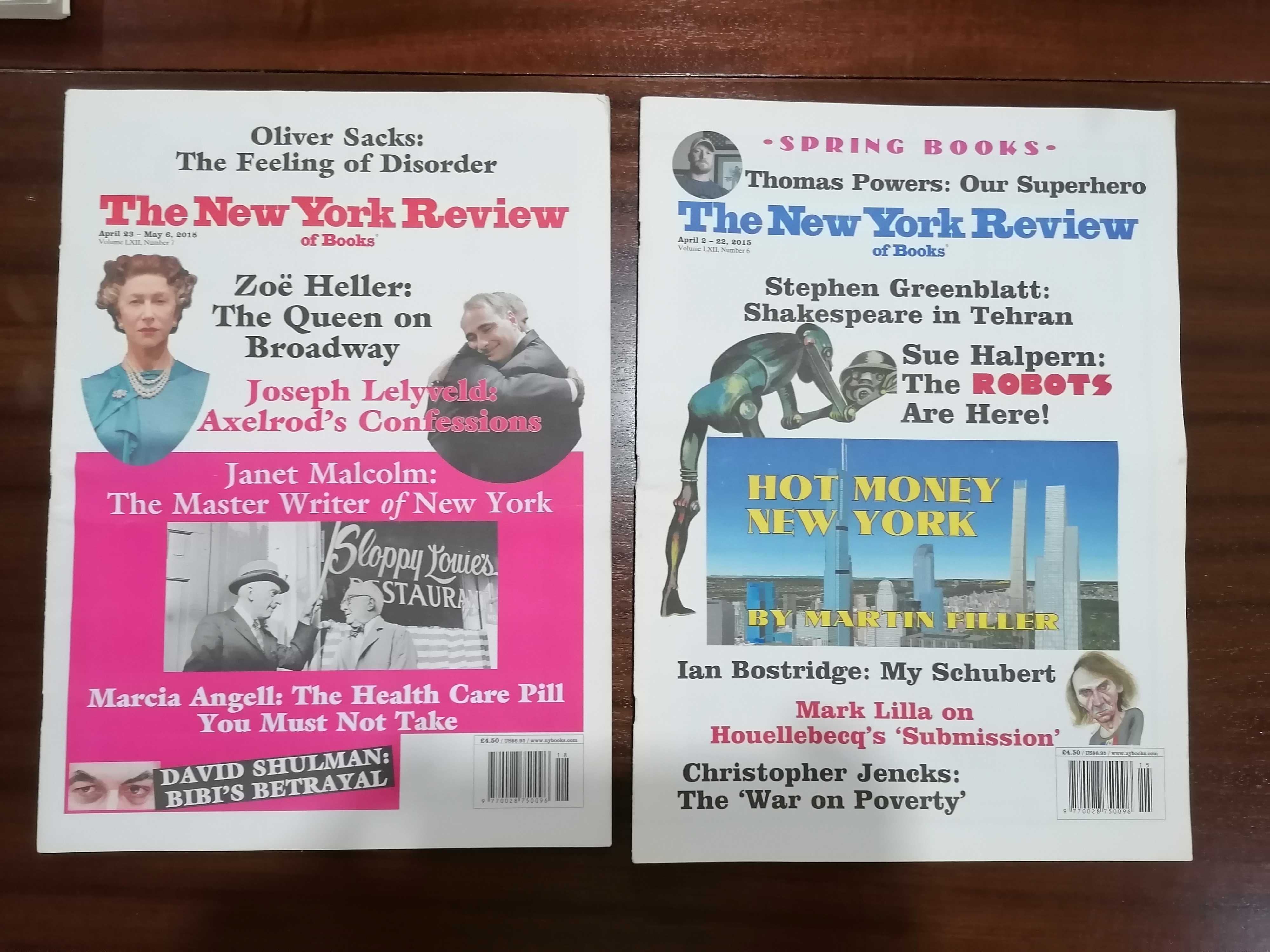 17 Revistas The New York Review of Books de 2014 e 2015