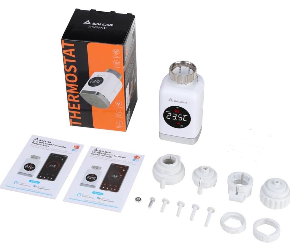SALCAR Termostat grzejnikowy WIFI TRV801W