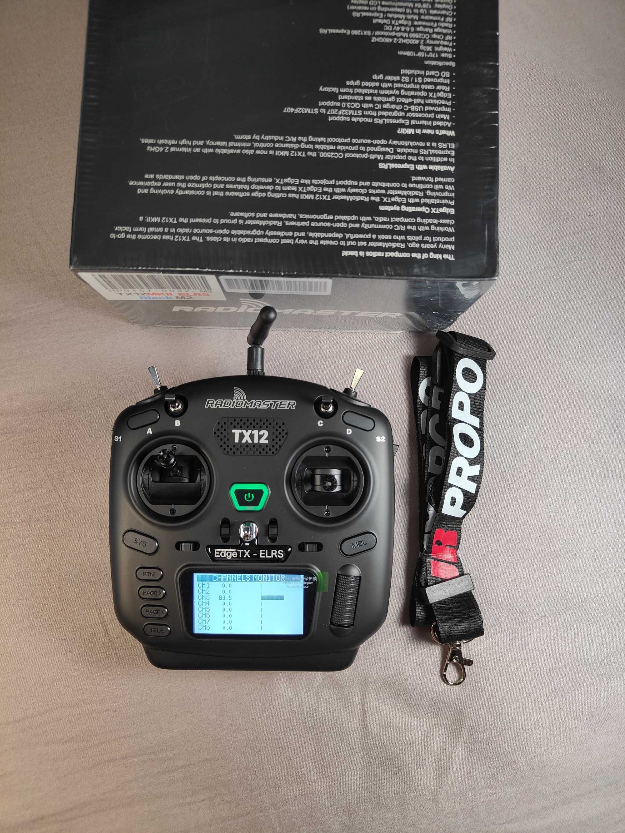 Новий Radiomaster Tx12 ERLS FCC заводська плівка, шнурок, акуми 18650