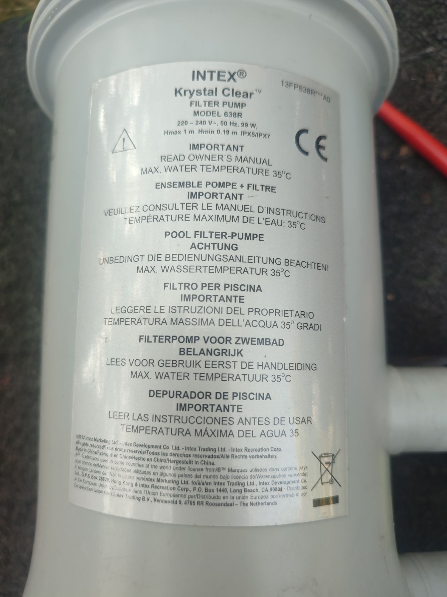 INTEX pompa filtrująca model 638RM  99 W 230-240V