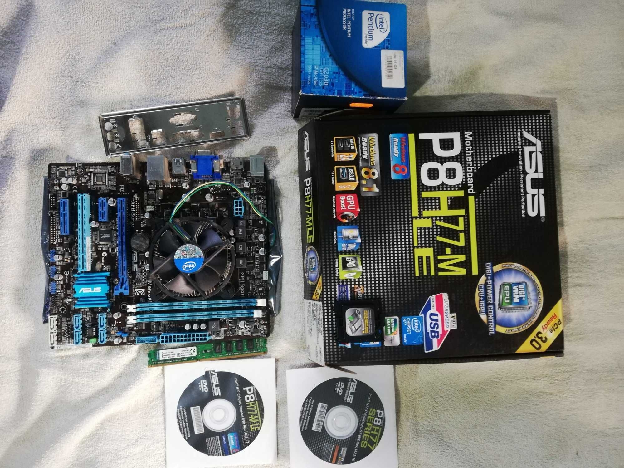 ASUS P8H77 - M LE + Intel core G2030 2*3.0Gz + 4 Gb Kingstone 1600Mhz