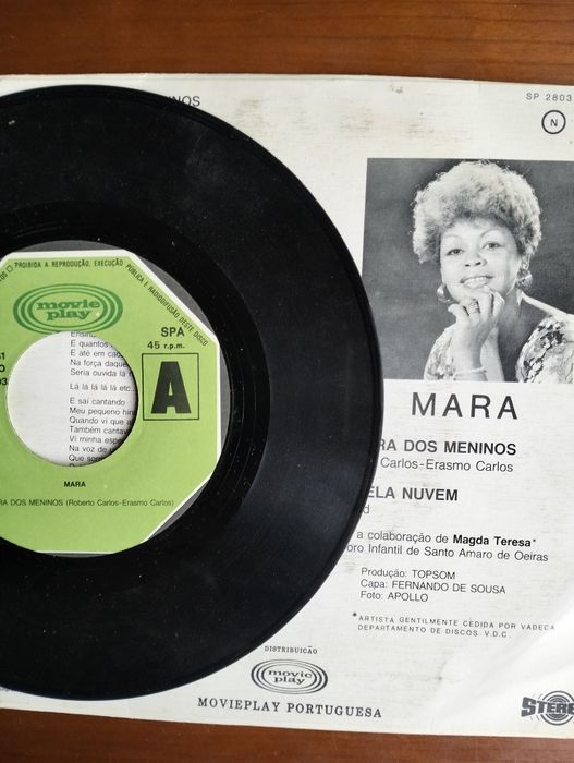 Disco de vinil single Mara Abrantes (Guerra dos Meninos)