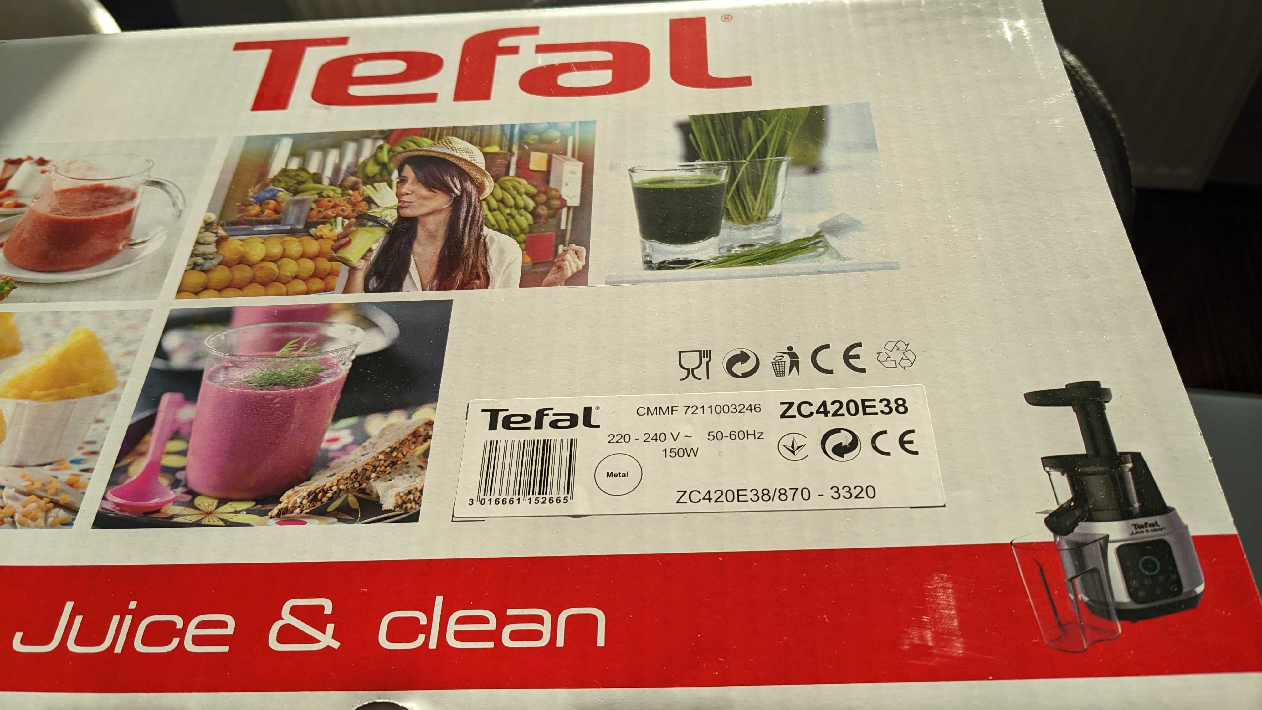 Wolnoobrotowa wyciskarka Juice & Clean Tefal ZC420E38 okazja