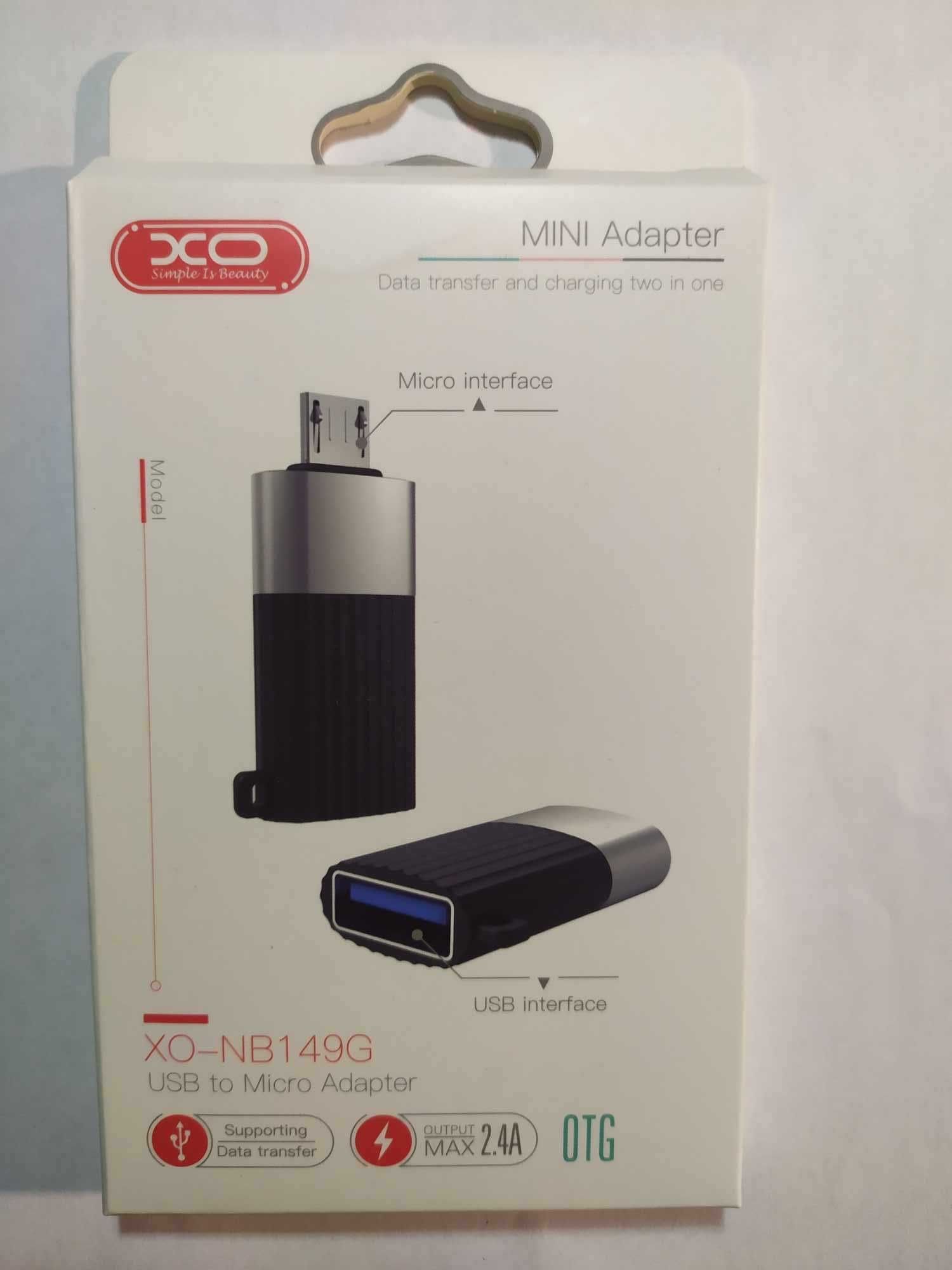 XO Adapter  Micro USB  do USB OTG czarny