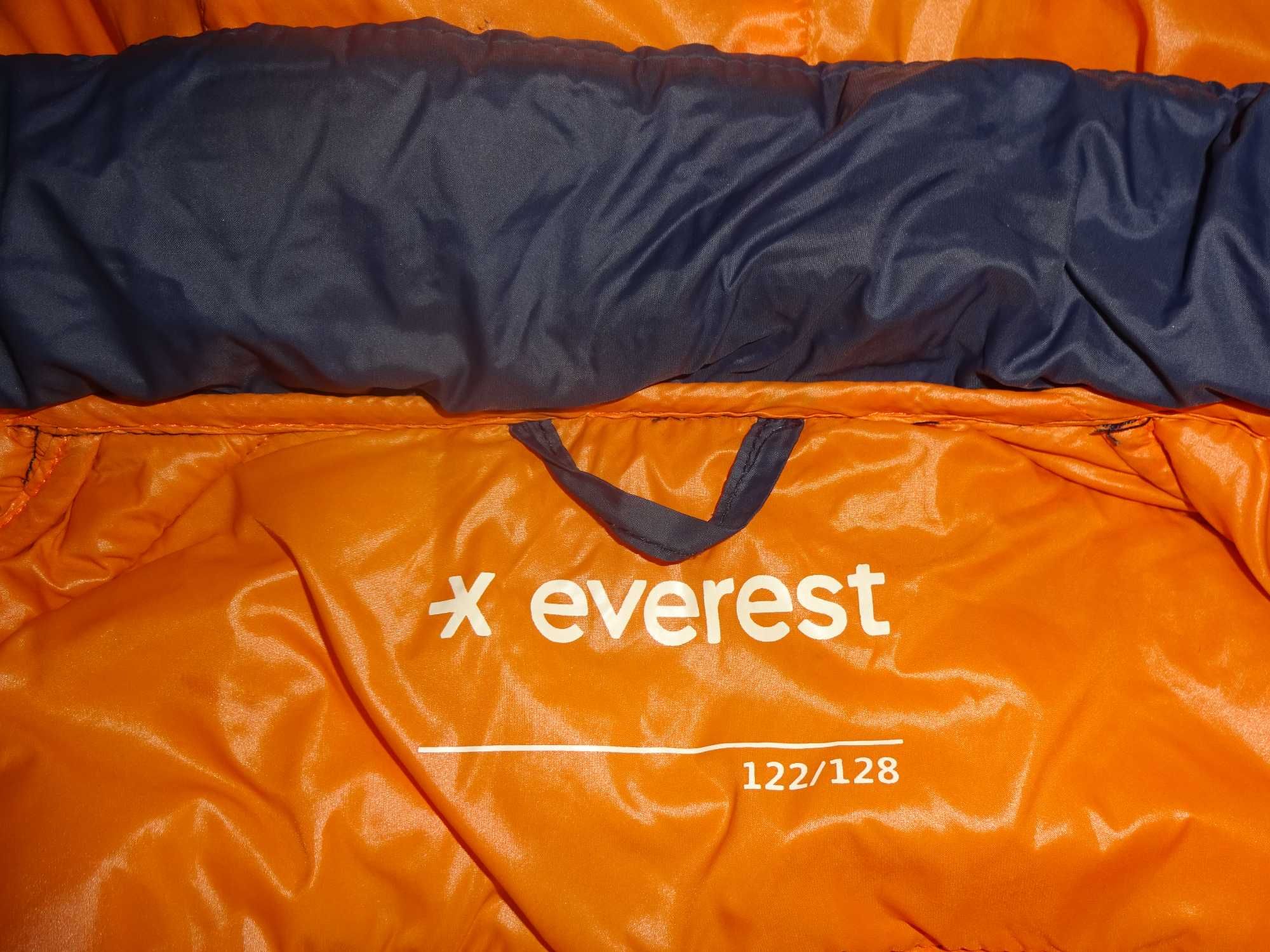 EVEREST SWEDEN granatowa pomarańczowa kurtka z kapturem 122 / 128 cm