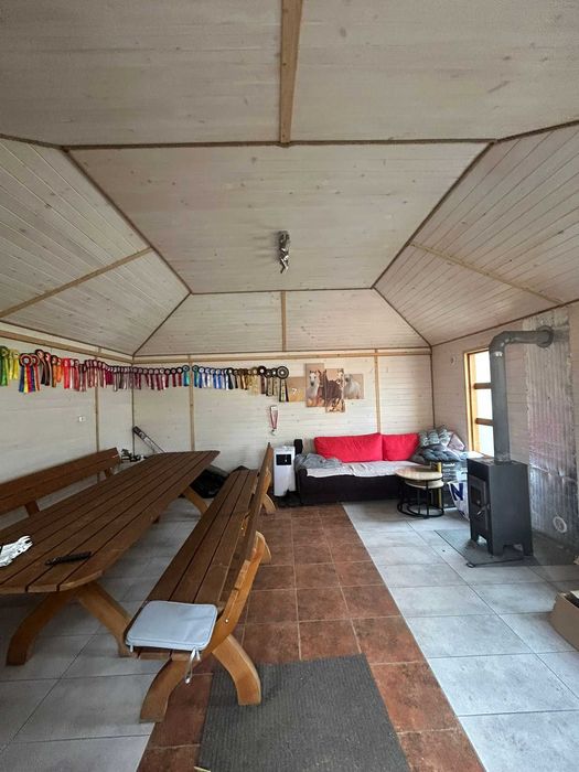 Domek 5 x 5 drewniany ocieplany w całości z podłogą całoroczny Używany